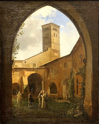 Vista di un chiostro