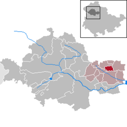 Läget för kommunen Haussömmern i Unstrut-Hainich-Kreis