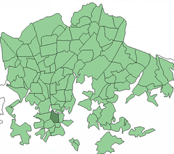 Position of Kluuvi within Helsinki