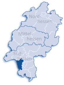 Poziția regiunii Districtul Groß-Gerau