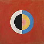 Hilma af Klint, Svanen (El Cisne), Nº. 17, Grupo IX, Serie SUW, Octubre de 1914 – Marzo de 1915. Esta obra abstracta nunca se exhibió durante la vida de Klint.