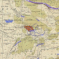 Серия исторических карт района Байт Махсир (1940-е годы с современным наложением) .jpg