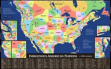 A map showing the approximate locations of Native American nations in present-day North America, c. 16th century Indigenous American Nations, 16th century - 2022 edition.jpg