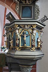 Kanzelkorb in der Ev. Kirche Oberrosphe 🔍