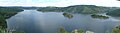 Vue panoramique sur le lac du barrage de Grandval.