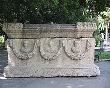 A Roman-era funerary tomb in the museum's gardens