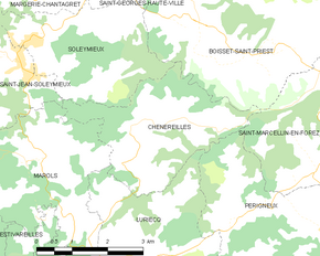 Poziția localității Chenereilles
