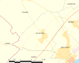 Mapa obce Villorceau