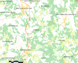 Mapa obce Rimeize