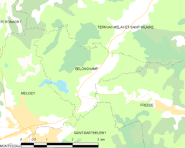 Mapa obce Belonchamp