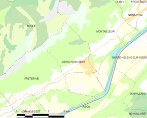 Poziția localității Grésy-sur-Isère