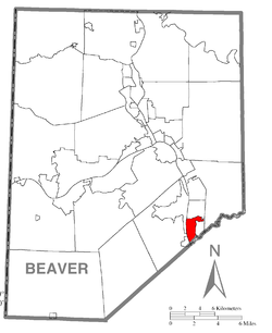 Location in Beaver County