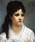 Mel Bonis à 27 ans, par Charles-Auguste Corbineau (1885).