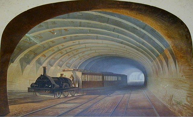 A chromolithograph titled "Metropolitan Railway, Bellmouth Praed Street"