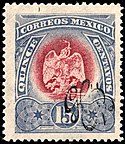 Mexico 1915 GCM "Carranza" overprint Mexico 1915 Carranza overprint Sc483 unused.jpg