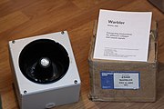 A later Model 2500 Chloride Gent Warbler, complete with instruction manual and box.
