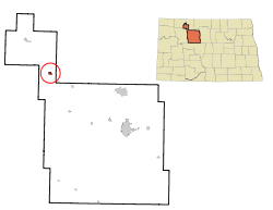 Location of Donnybrook, North Dakota