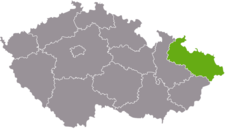 Region soudržnosti Moravskoslezsko na mapě