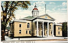 Открытка. Историческое здание суда округа Эджкомб в Тарборо, Северная Каролина.