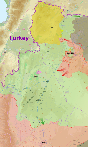 Northwestern Syria & Aleppo offensives 2015.svg