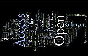 Wordle on a German Open Access Text
