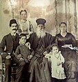 Married Eastern Orthodox priest from Jerusalem with his family (three generations), circa 1893