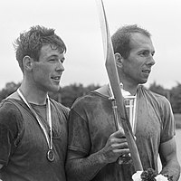 Paul Hoekstra (links) mit Antonius Geurts (rechts), 1967