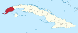 Ligging van Pinar del Río in Cuba