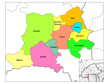 Gbomblora Department location in the province