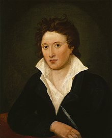 Several quotations by the poet Percy Bysshe Shelley are found in the pamphlet. Portrait of Percy Bysshe Shelley by Curran, 1819.jpg