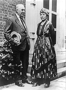 Warren and Florence Harding, c. 1922. Florence Harding was highly protective of her husband's legacy. President Warren G. Harding and First Lady Florence Harding.jpg