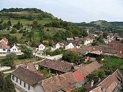 Asszonyfalva látképe az erődtemplomból