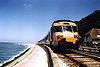 SNCF's Turbotrain in Houlgate on the Deauville-Dives railway line in summer 1989