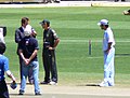 Dhoni and Ponting during toss V India ODI 4th ODI Feb 10 2008 at the MCG.