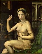 Dama pri toaleti, 1520