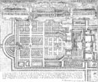 Plan du parc et du château de Salzdahlum, vers 1710.