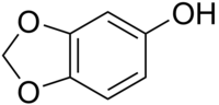 Chemical structure of sesamol