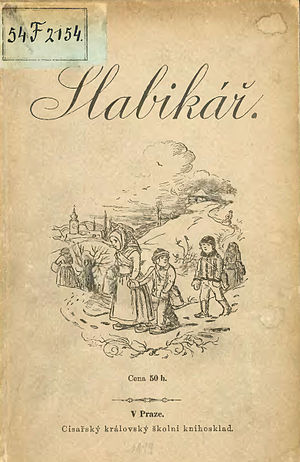 Obálka Slabikáře pro školy obecné z roku 1898