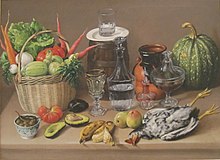 Still-life, oil on canvas painting by Jose Agustin Arrieta (Mexican), c. 1870, San Diego Museum of Art Still-life by Jose Agustin Arrieta, San Diego Museum of Art.JPG
