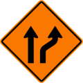 Diverted traffic (one lane on right)