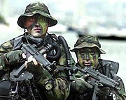 SEALs carrying MP5 submachine guns