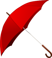 The red umbrella is the most widely recognized symbol of sex workers' rights. Umbrella-159361.svg