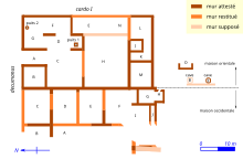 Maison double qui est la base de ce qui deviendra la maison au grand péristyle