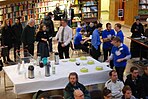 Tisdagen den 3 maj 2016 firade svenskspråkiga Wikipedia 15 år i både Stockholm (bilden ovan är från 10-års jubileumet fem år tidigare) och Göteborg (som på tisdagar arrangerar skrivstuga, se bilden till höger ovan).