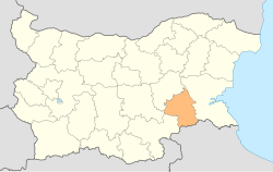 Location o Yambol Province in Bulgarie