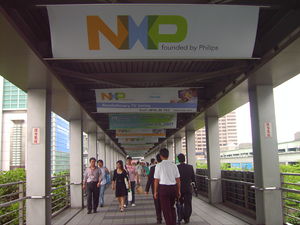2007 COMPUTEX Taipei: A corridor in a footbrid...