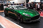 Een groene DB11 op het autosalon van Genève (2018)