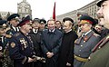 Ukrainian President Leonid Kuchma and Russian President Vladimir Putin during the 2004 celebration.