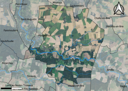 Carte orhophotogrammétrique de la commune.