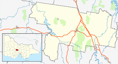 Location map Australia Victoria Shire of Mount Alexander